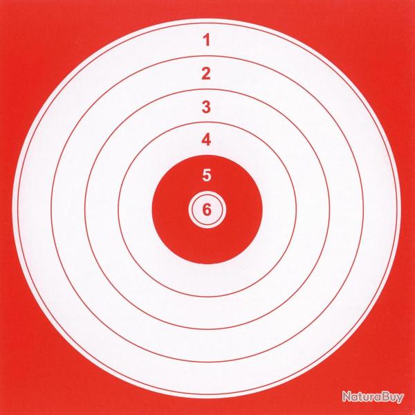 100 Cibles Cartons 14 Cm x14 Cm Rouges