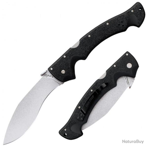 Couteau Kukri Cold Steel Rajah II Lame Acier AUS-10A Manche Griv-Ex Tri-Ad Lock Clip CS62JL