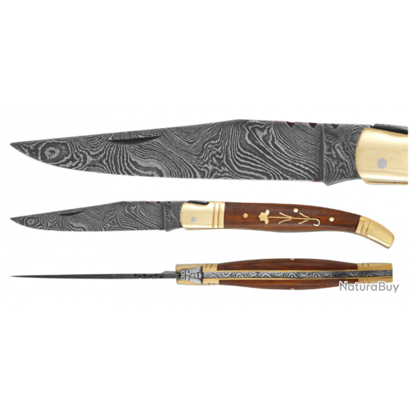DAMAS - Couteau 12 cm - palissandre fleur