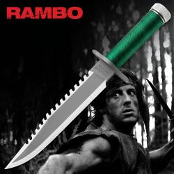 Couteau Rambo I First Blood Standard Edition Acier Inox Manche Paracorde Kit Survie Etui Cuir RB9292
