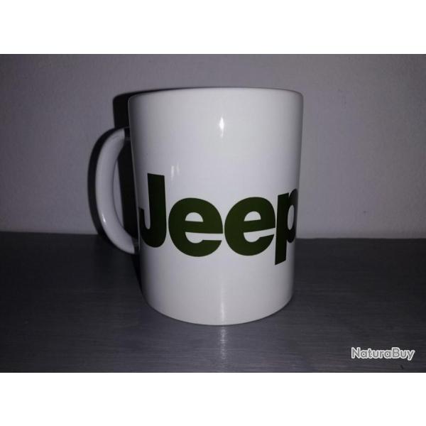 TASSE ceramique MUG COFFEE WW2 4x4 JEEP WILLYS MILITARIA logo moderne
