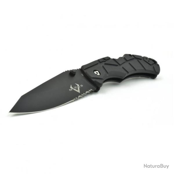 Couteau V NIVES Rocky II Lame Acier D2 Part Serrat Manche FRN Lockback Clip VNI30206