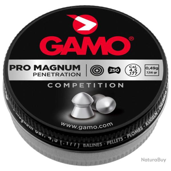 Lot de 5 Boites de 250 Plombs perforants GAMO Pro Magnum Cal. 4.5mm - 1250 Plombs