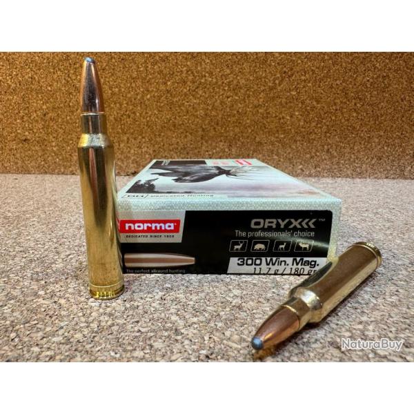1 BOITE DE MUNITIONS NORMA 300 WINCHESTER MAGNUM ORYX 11.7G