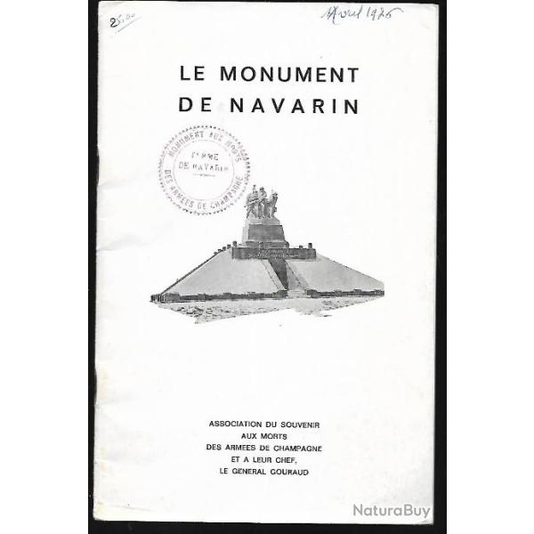 guerre 1914-1918 le monument de navarin  , plaquette comm�morative