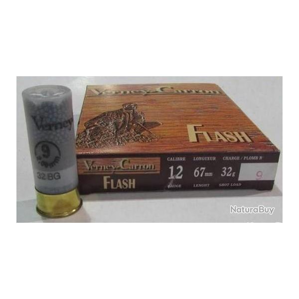 Boite de 10 cartouches Verney Carron, cal 12/67  Flash bourre grasse , 32 grammes, Numero 9