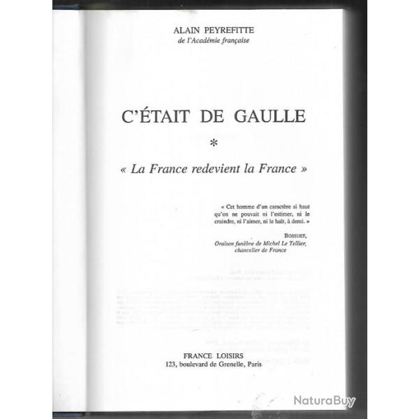 c'�tait de gaulle vol 1 la france redevient la france alain peyrefitte