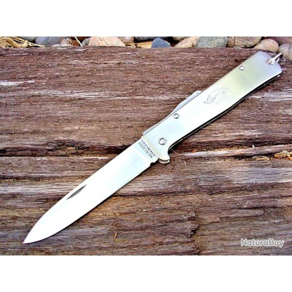 Couteau OTTER-Messer Mercator Lame Acier 1.4034 Manche Acier Lockback Made Solingen OTT10836R