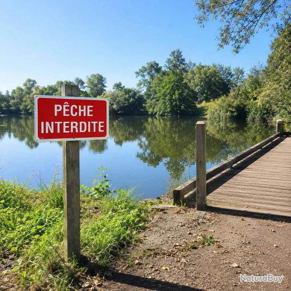 Panneaux P�che interdite Akilux 26 � 20 cm - lot de 10