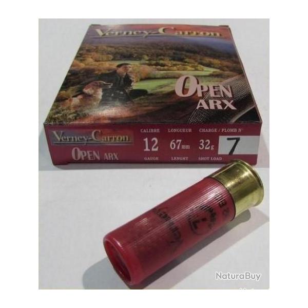 Boite de 10 cartouches Verney Carron, cal 12/70  OPEN ARX , 32 grammes, Numero 7
