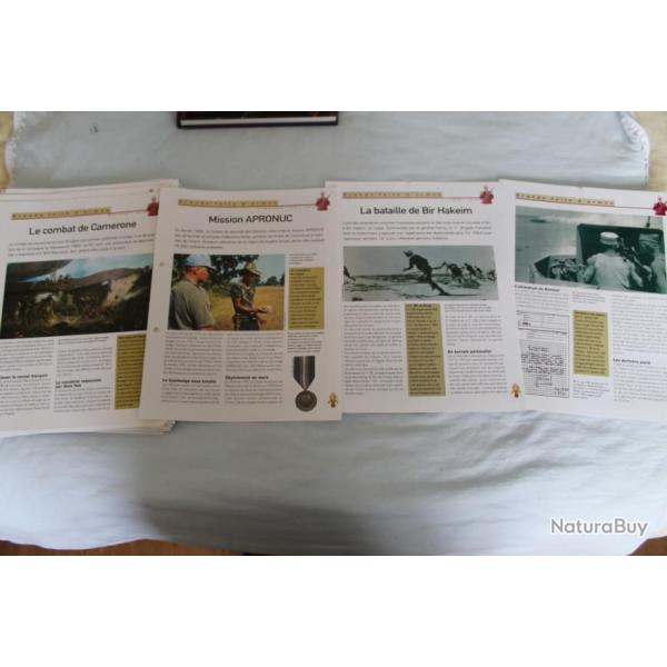 110 feuillets documents recto-verso sur les grands faits d'armes l�gion �trang�re