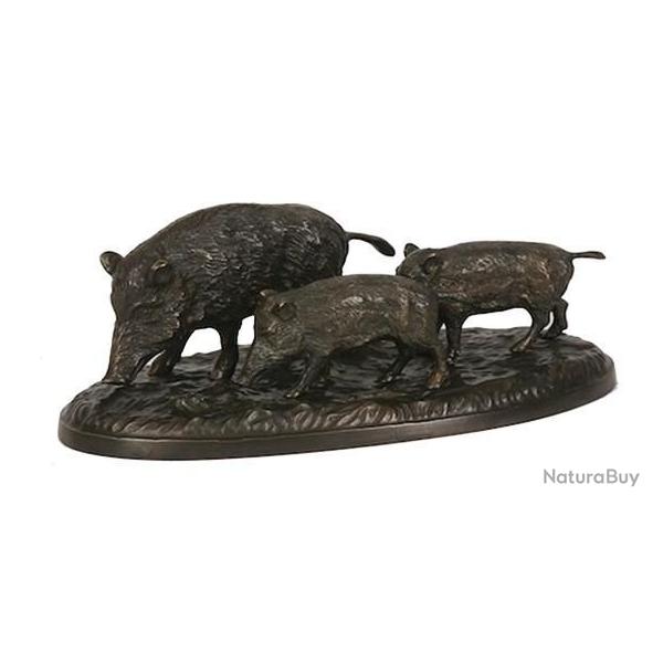 Bronze Laie suit�e de 2 marcassins