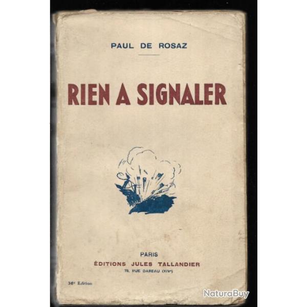 rien � signaler de paul de rosaz guerre 1914-1918 un �pisode de la bataille de la somme en 1916