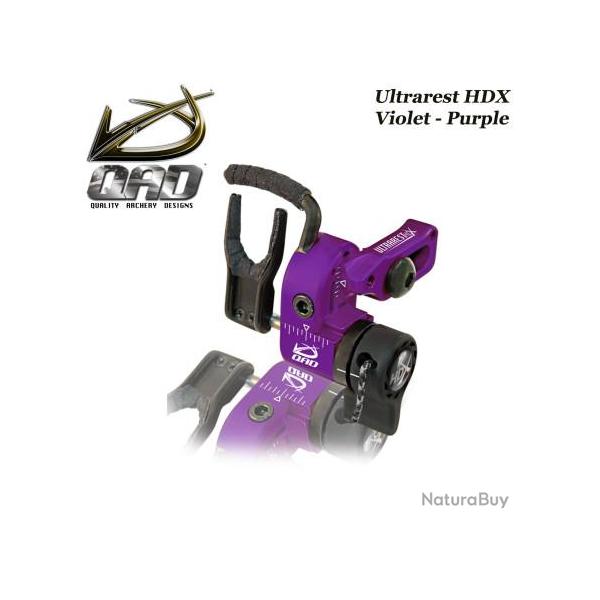 QAD Ultrarest HDX Repose-fl�ches � effacement pour la chasse et le tir 3D Droitier Purple