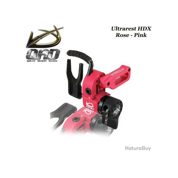 QAD Ultrarest HDX Repose-fl�ches � effacement pour la chasse et le tir 3D Gaucher Pink
