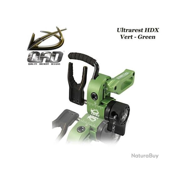 QAD Ultrarest HDX Repose-fl�ches � effacement pour la chasse et le tir 3D Gaucher Green
