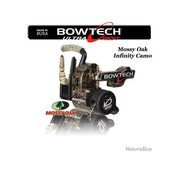 QAD BOWTECH Ultrarest HDX Repose-fl�ches � effacement pour la chasse et le tir 3D Gaucher Mossy Oak 