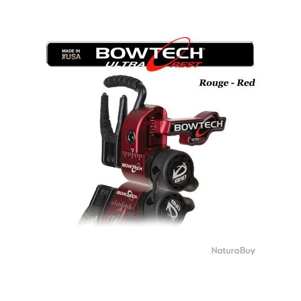 QAD BOWTECH Ultrarest HDX Repose-fl�ches � effacement pour la chasse et le tir 3D Gaucher Red