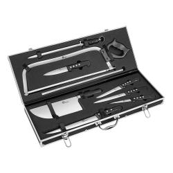 Mallette boucher professionnelle alu 8 pi&egrave;ces