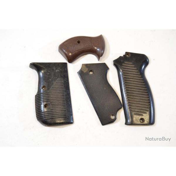 Lot de crosses poign�es plaquettes pour pistolet � identifier