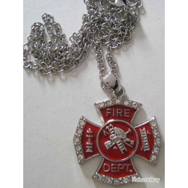PENDENTIF USA  FIRE DEPT - POMPIERS - Ref.12