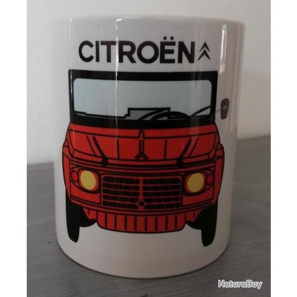 TASSE ceramique MUG COFFEE CITROEN MEHARI PLEIN AIR COTE AZUR VACANCES 4X4 MER