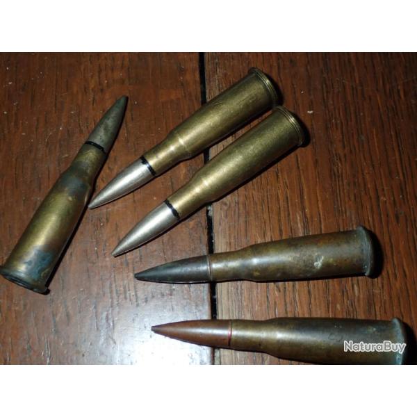 Balle de 8mm Lebel ancienne - trace d'oxydation - ogive blind� - plusieurs mod�les disponibles