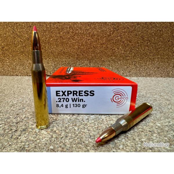 1 BOITE DE 20 CARTOUCHES GECO  270 WIN EXPRESS 8.4GR