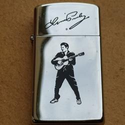 BRIQUET ZIPPO MODELE SLIM  THEME CHANTEUR ELVIS PRESLEY