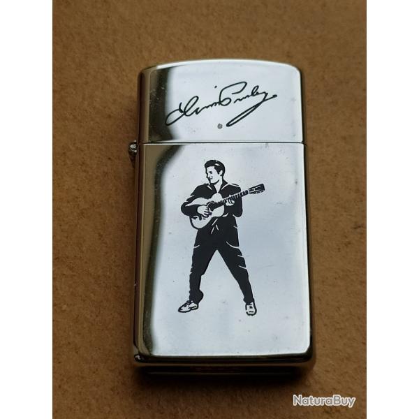 BRIQUET ZIPPO MODELE SLIM  THEME CHANTEUR ELVIS PRESLEY