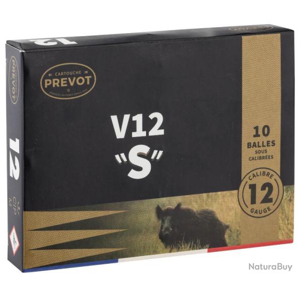 LOT DE 2 BOITES DE 10 BALLES V12 'S' DEMI BLINDEE CAL 12/70  PREVOT