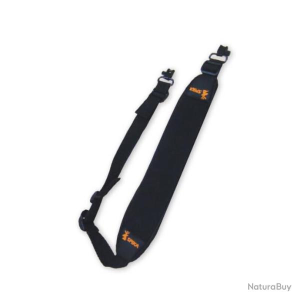BRETELLE EN NEOPRENE NOIRE POUR CARABINE SPIKA