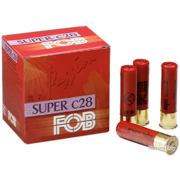 LOT DE 2 BOITES DE 25 CARTOUCHES FOB PASSION SUPER 21 cal.28-70 N�7.5