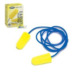 Bouchons 3M Earsoft Yellow Neons cord&eacute;s - 200 paires