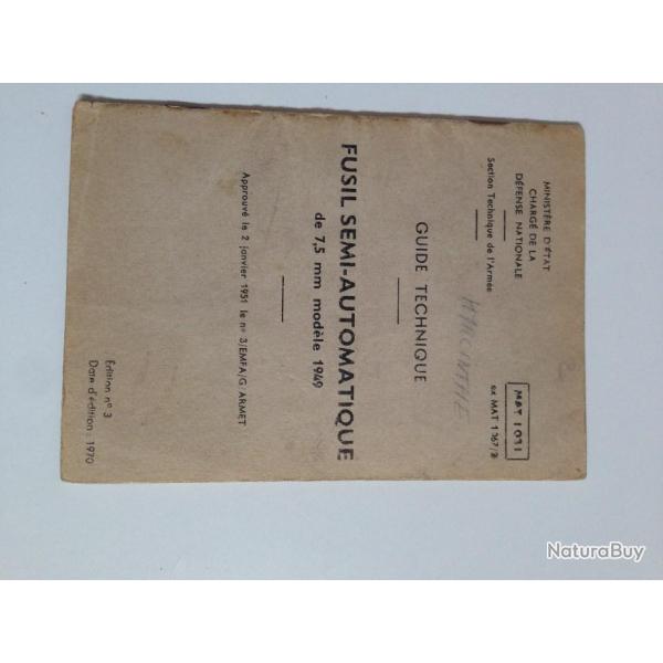 Manuel technique du fusil cal 7.5