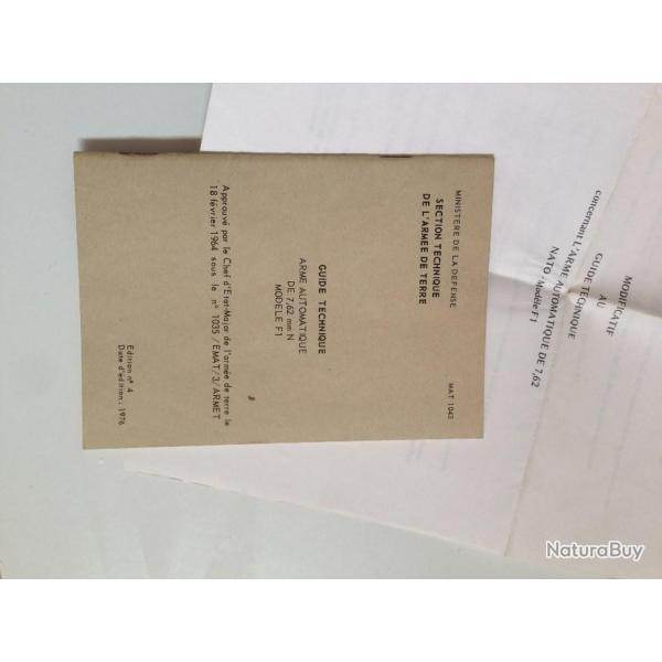 Manuel technique de la mitrailleuse 7.62