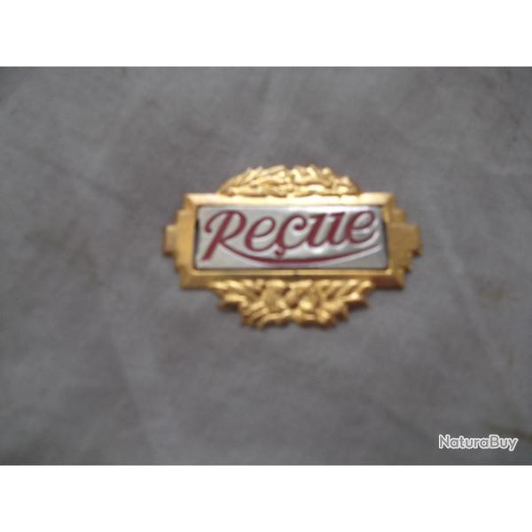 insigne "re�ue" de certificat d'�tude primaire