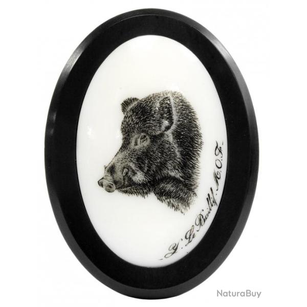 Calottes sanglier aspect ivoire ou argent Ivoire