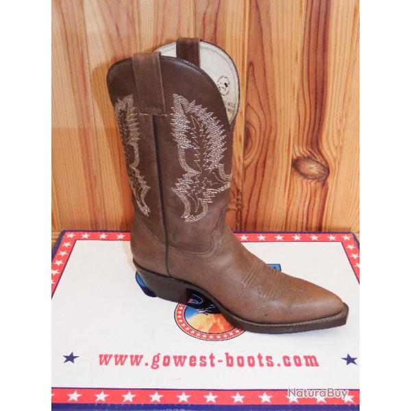 BOTTES SANTIAG F Go WEST mod�le CANCUN caf�   T 38 (5 US)