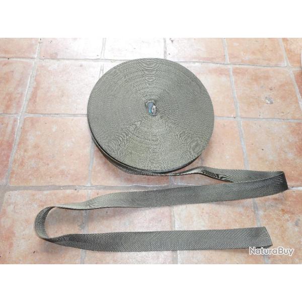 rouleau de sangle kaki militaire 3cm x 50M vert olive