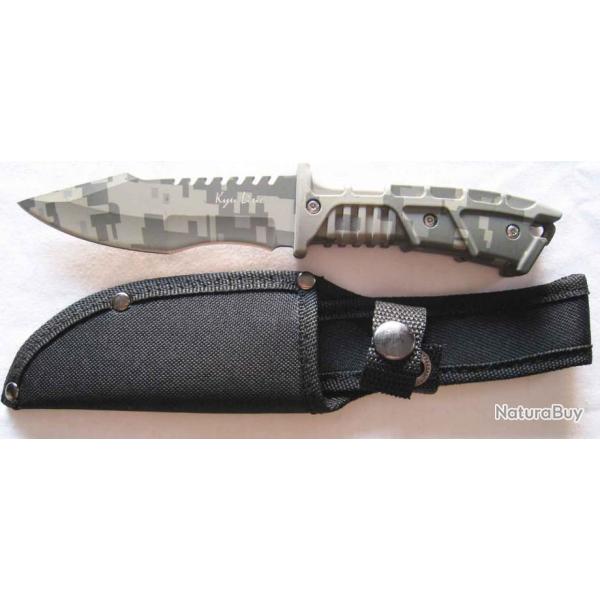 COUTEAU DE CHASSE CAMOUFLE  - Ref .18