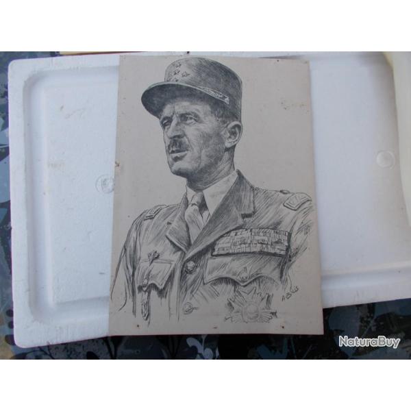 portrait du gnral LECLERC de la 2me DB,bon tat