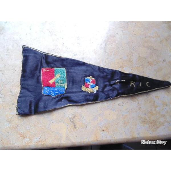 fanion 6� r�giment infanterie coloniale 1�Cn lib�ration  indochine 1�arm�e Rhin Danube troupe marine