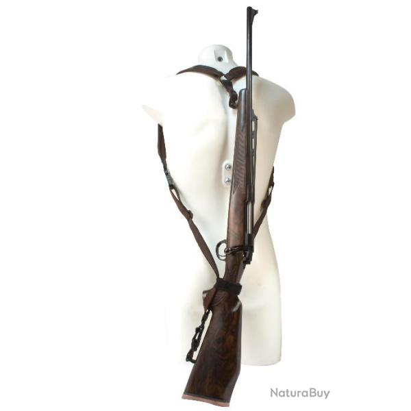 Bretelles en noprne type ''SAC  DOS'' pour carabine - Niggeloh Olive