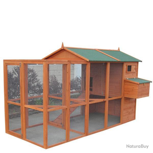 Poulailler + enclos GEANT QUALITE abri poule caille clapier volaille pintade coq cielterre-commerce