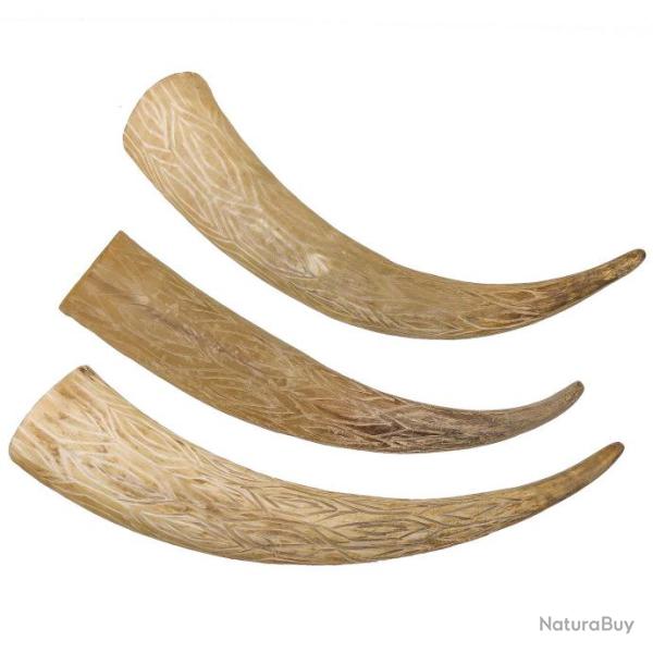 Corne de vache grav�e - 40 � 50 cm - A l"unit�