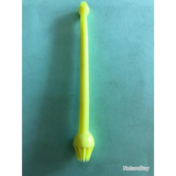 1 d�gorgeoir 14 cm plastique jaune fluo p�che carnassier et gros poissons