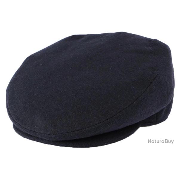 Casquette Plate Bleu Marine laine Cr�ation Fran�aise Bleu