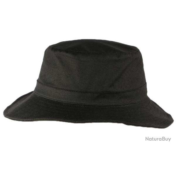 Chapeau Bob coton huile Noir imperm�able Finist�re Noir