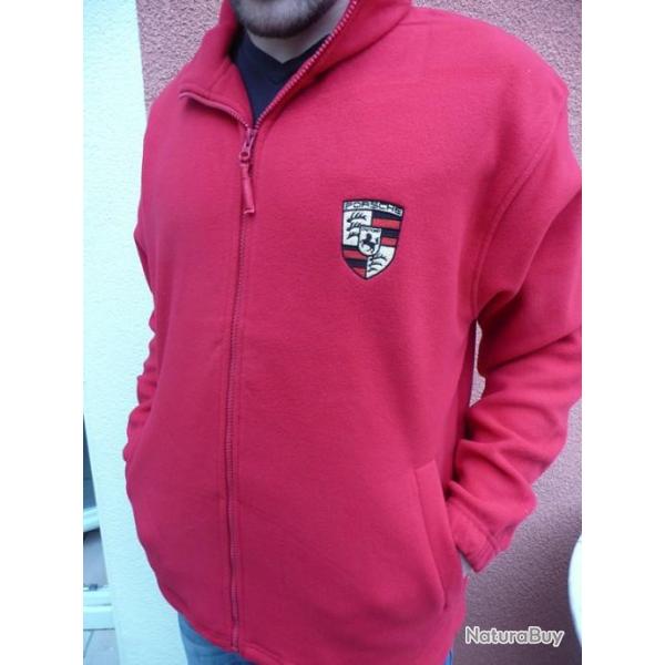 DESTOCKAGE : POLAIRE PORSCHE ( toutes tailles ) rouge  911 964 cayenne 356 993 996 997 991